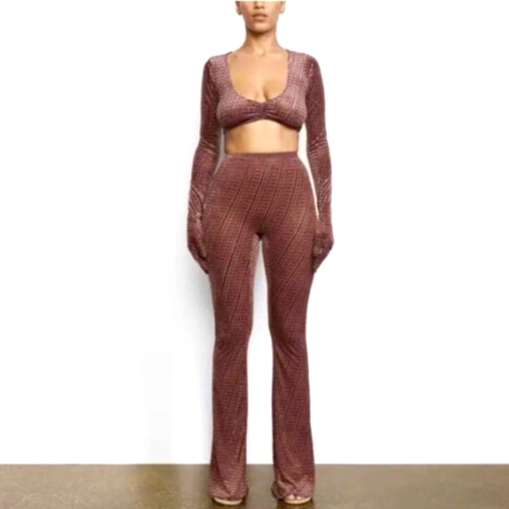 skims velvet chestnut pant